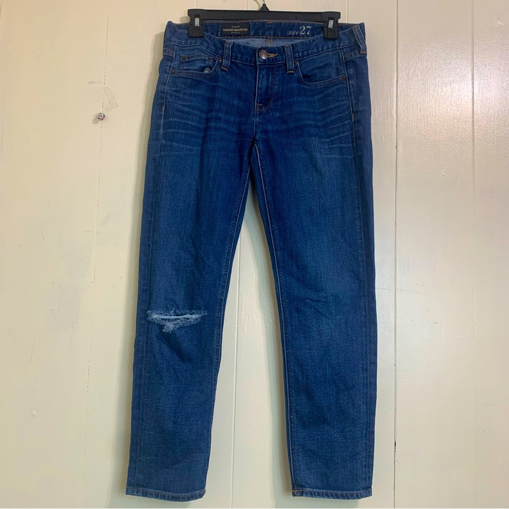 J.Crew Jeans Denim Blue Cropped Matchstick Jeans Size 27.